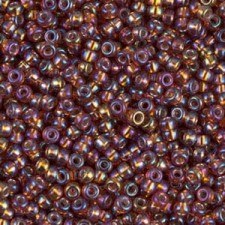 Miyuki rocailles Perlen 11/0 - Transparent rainbow siam 11-2461